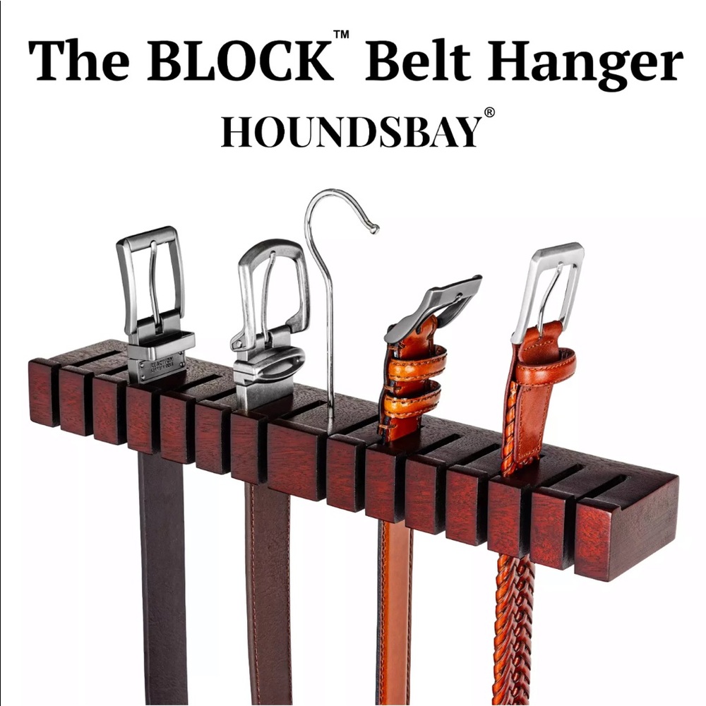 Houndsbay Closet Belt Holder/Hanger Mahogony